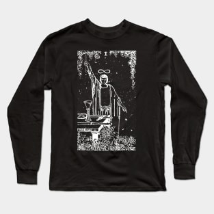 The Magician: Winter Nights - Snow Themed Tarot Card Long Sleeve T-Shirt